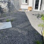 Réaménagement d'un très petit jardin à Ans.

Construction d'une nouvelle terrasse en pierre de t...
